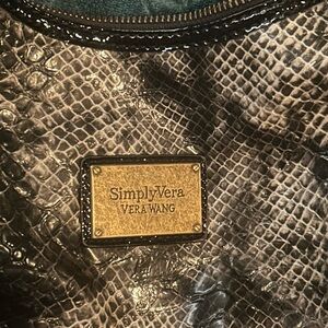 Simply Vera Vera Wang Black and Gray Hobo Bag